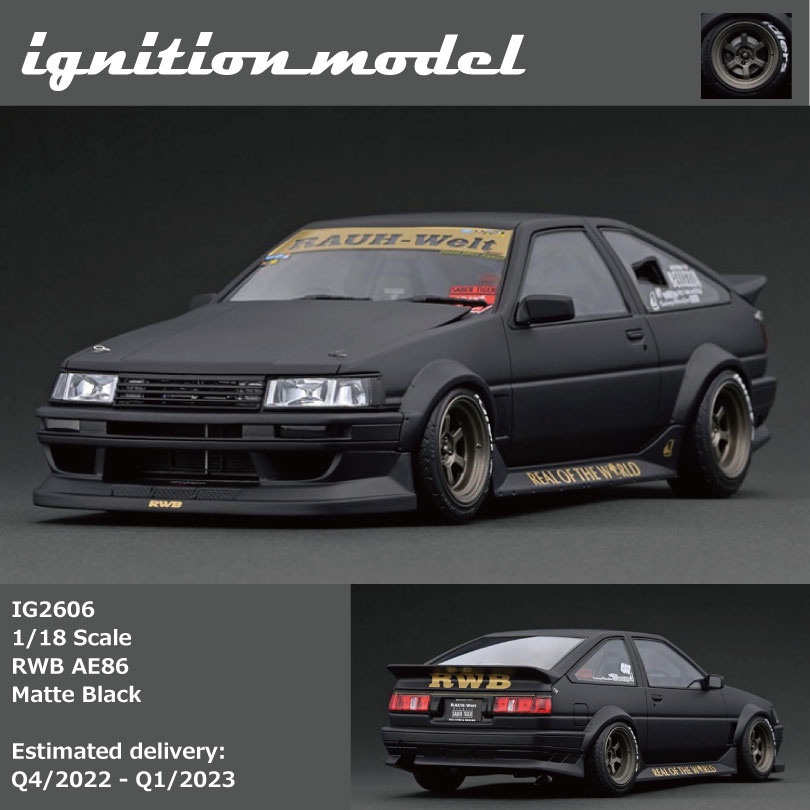 模例】ig 1/18 RWB Toyota AE86 消光黑IG2606 | 蝦皮購物