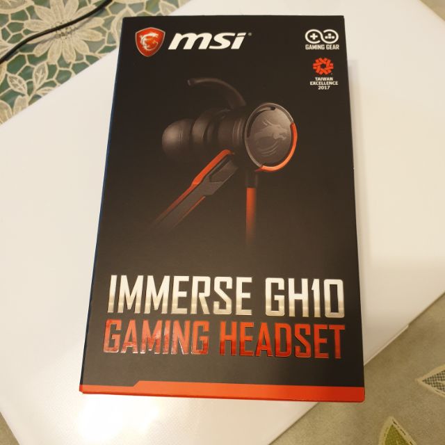 全新MSI 微星 GH10 職業級 耳塞式 電競耳機麥克風 可拆式麥克風 | 蝦皮購物