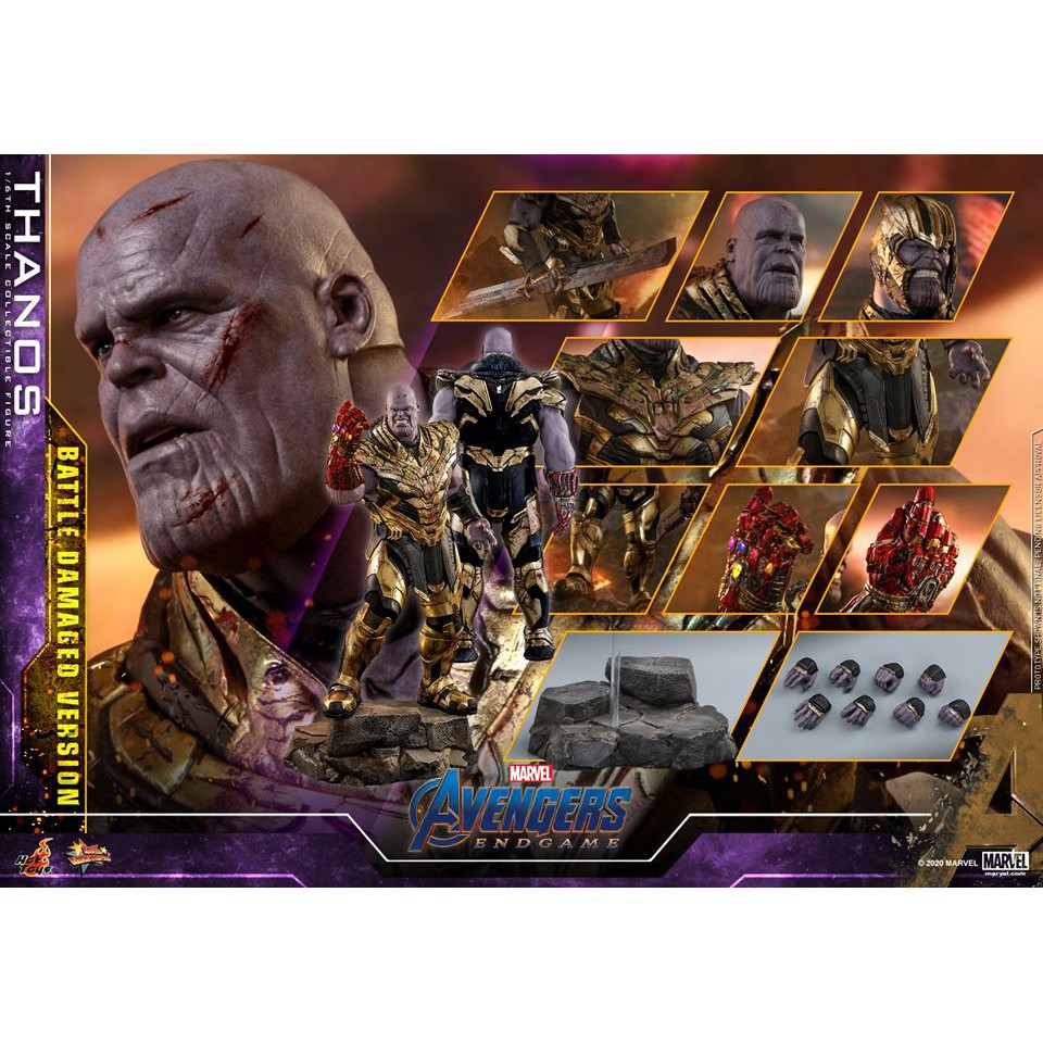 全新現貨野獸國Hot Toys – MMS564 –《 復仇者聯盟》戰損版薩諾斯Thanos