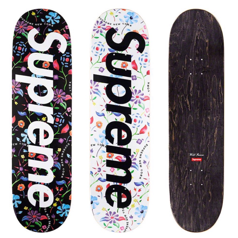 全新現貨19 Supreme Airbrushed Floral Skateboard | 蝦皮購物