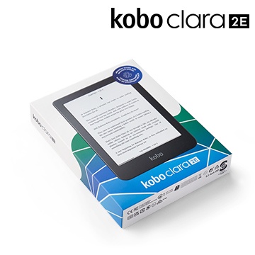 送購書金Kobo Clara 2E 6吋電子書閱讀器16GB 包裝首創使用再生材質藍牙