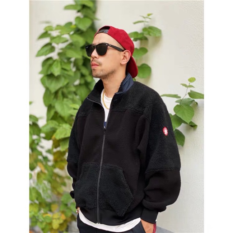 evec.e PANEL FLEECE ZIP UP L CAVEMPT