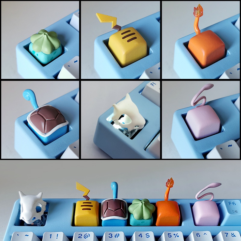 【鍵帽】精靈寶可夢皮卡丘Pikachu Pokémon 機械鍵盤樹脂塑料材料 DIY Ecs R4 OEM 鍵帽 | 蝦皮購物