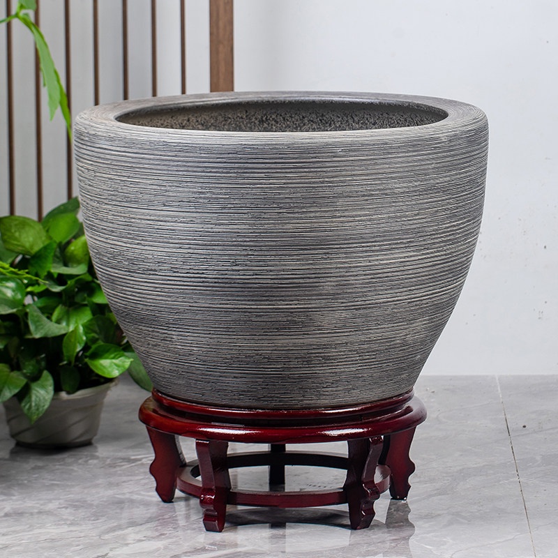 陶瓷魚缸大型水缸荷花睡蓮盆戶外金魚缸落地庭院大缸| 蝦皮購物