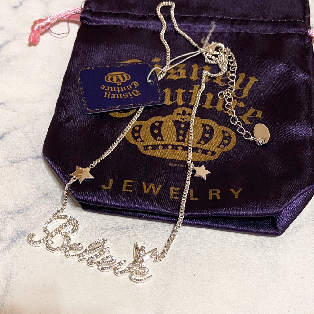 現貨Disney Couture 迪士尼 小精靈Believe水鑽項鍊 美國設計師 Kidada Jones絕版出清 | 蝦皮購物