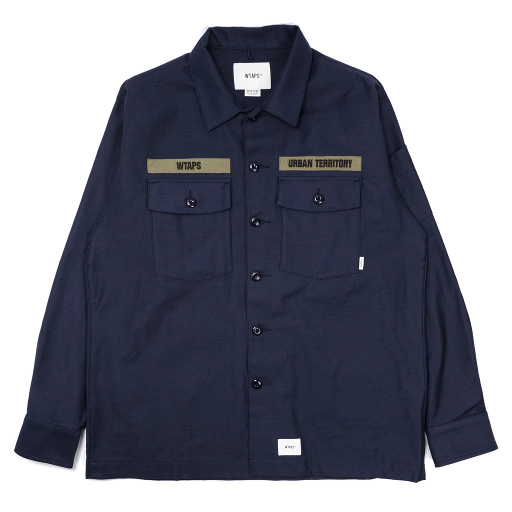 逢甲FUZZY】WTAPS BUDS LS /COTTON.SATIN 口袋襯衫外套202BRDT-SHM01