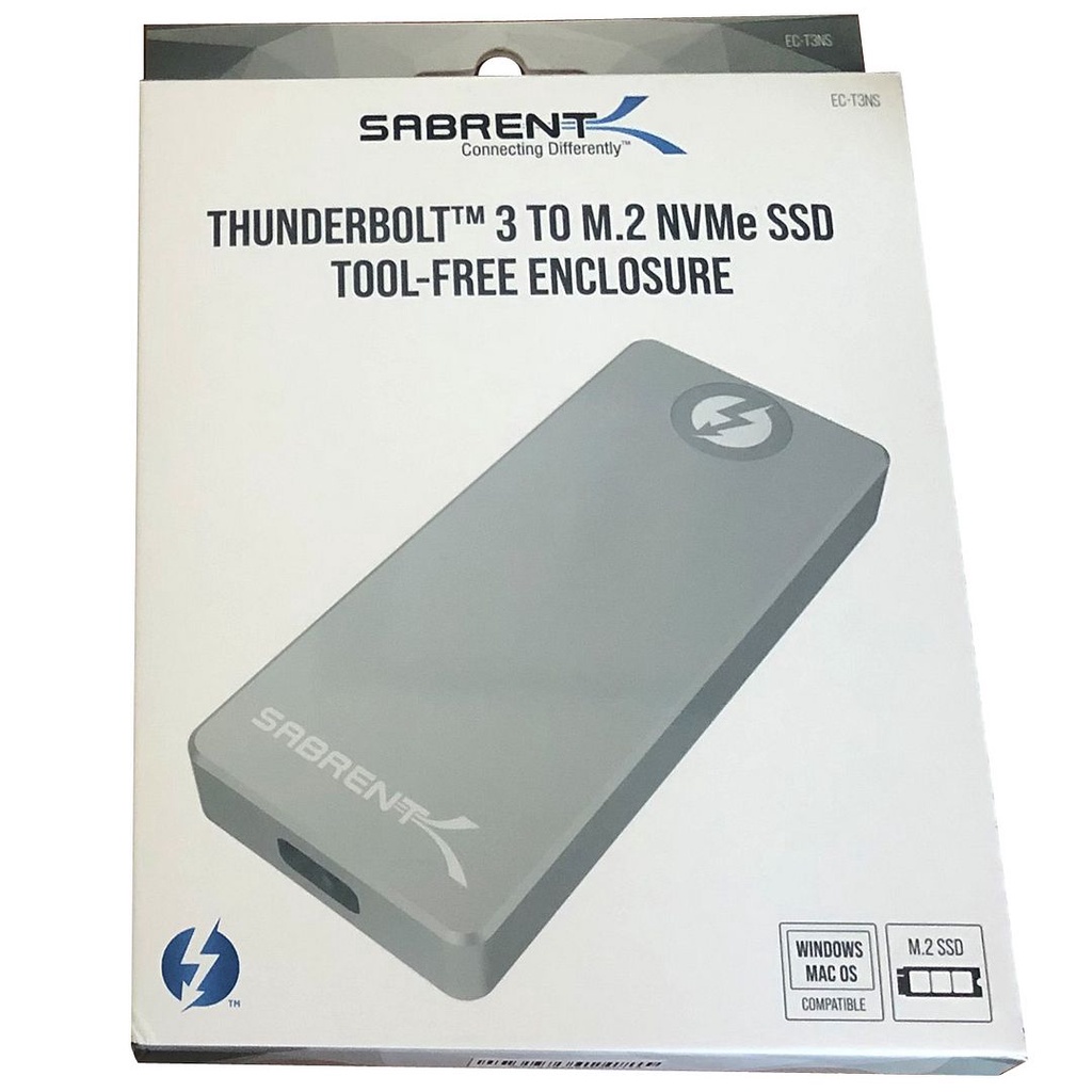 Sabrent Thunderbolt 3 to M.2 NVMe SSD Tool-Free Enclosure