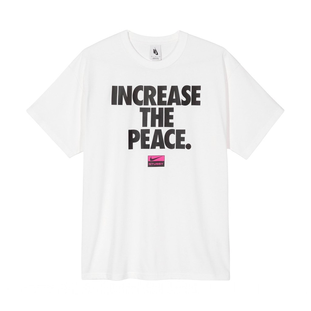 代引き手数料無料 白色 新品 Peace Stussy Stussy x Peace Tie T-shirt