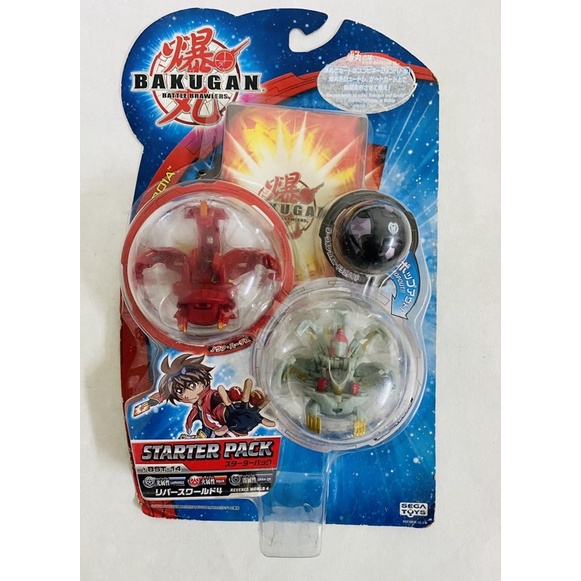 SEGA TOYS 爆丸三Bakugan BST-14 新世界基本組2 光屬性火屬性闇