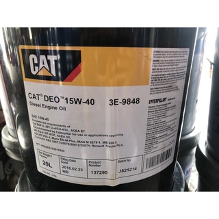 【CAT 重機具 美國】DEO 15W-40、重機具引擎機油、20公升/桶【CI4/四期】 | 蝦皮購物