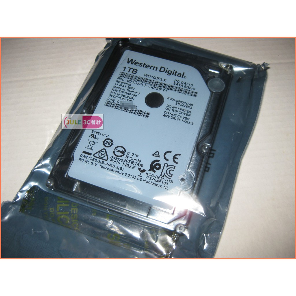JULE 3C會社-威騰WD WD10JPLX 1TB 1T 黑標雙核/32M/AF/未拆/保內/2.5吋 硬碟 | 蝦皮購物