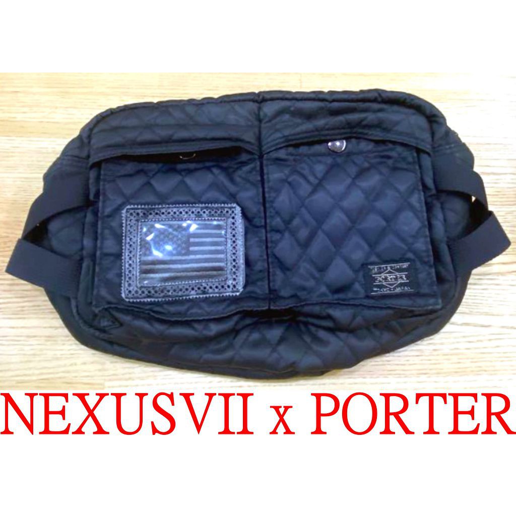 BLACK美中古NEXUSVII x PORTER.JAPAN菱格紋側背大腰包NEXUS7 | 蝦皮購物