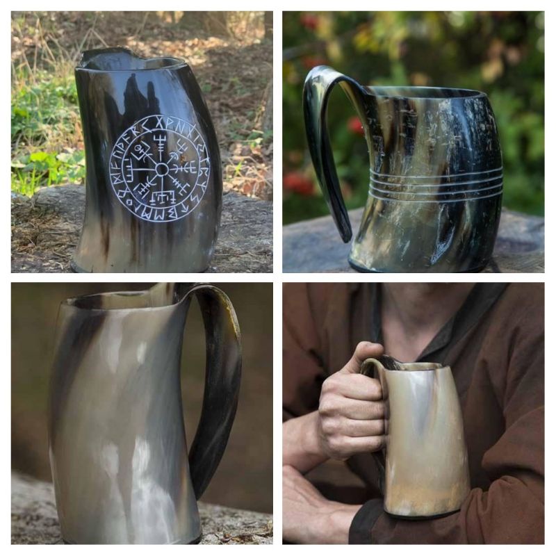 現貨【LARP道具屋】 0.5L 牛角杯/啤酒杯/維京人酒杯#LARP #中