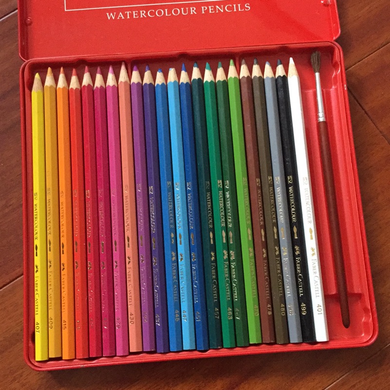 德國faber castell 水性色鉛筆水彩色鉛筆無毒色素色鉛筆24色24 經典彩