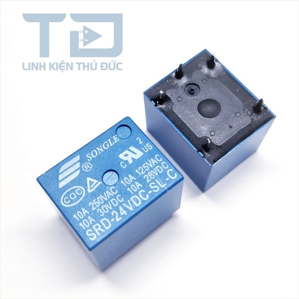 Relais 24V 10A SPDT - Modèle SRD-24VDC-SL-C - Générique - Neuf Sous Blister - Pour Commande électrique