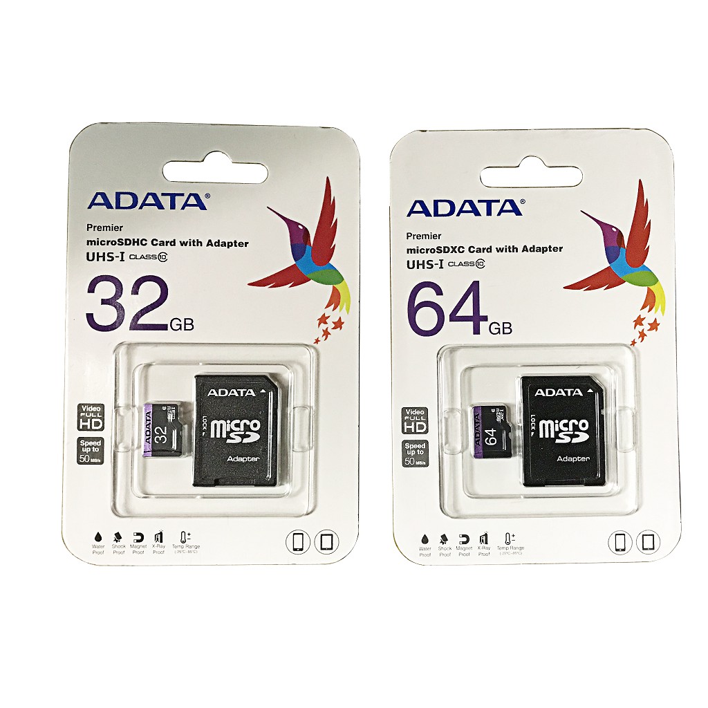 ADATA 威剛終身保固內附轉接卡MicroSD UHS-I Class10 32GB SD記憶卡64G