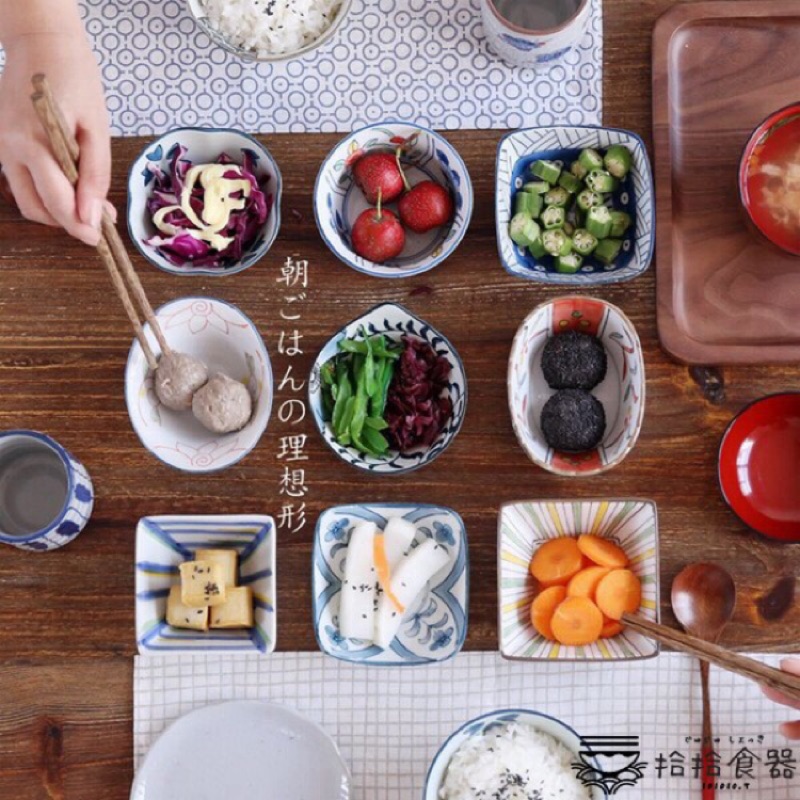 拾拾食器｜手繪造型碗碟 陶瓷 醬料碟 醬油碟 小碗 小碟子 小菜碟 減肥碗 方碗 日本 現貨+預購 台灣 | 蝦皮購物