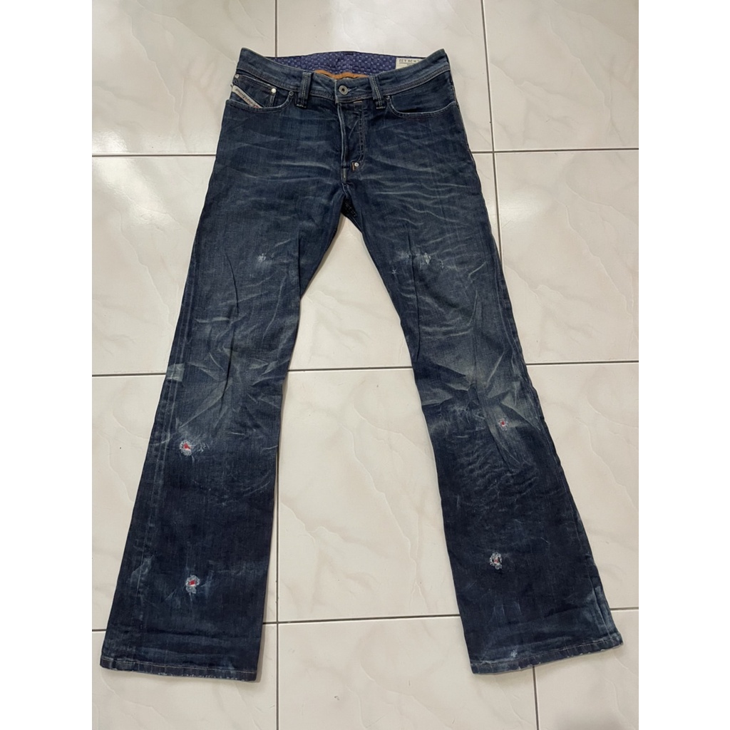 Diesel Shazor 88S W29L32 彈孔煙燻刷色牛仔褲 | 蝦皮購物