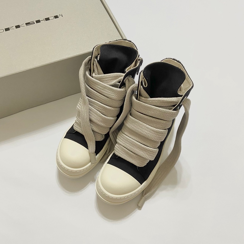 CPSHOP】Rick Owens Drkshdw 粗鞋帶高筒白頭帆布鞋精品代購正品