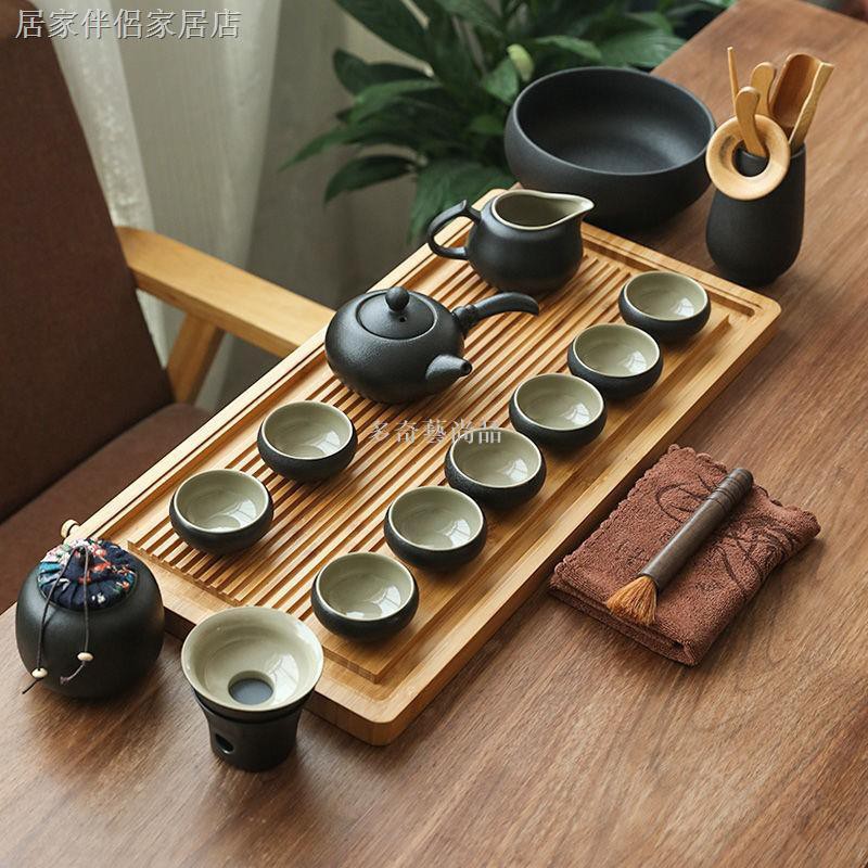 多奇藝尚品=✑☌黑陶蓋碗茶壺茶杯功夫茶具套裝家用日式簡約現代一壺六