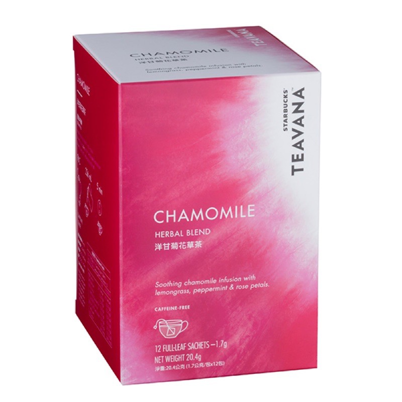 [星巴克]茶瓦納洋甘菊花草茶 Teavana Chamomile Herbal Blend。原價350元 蝦皮購物