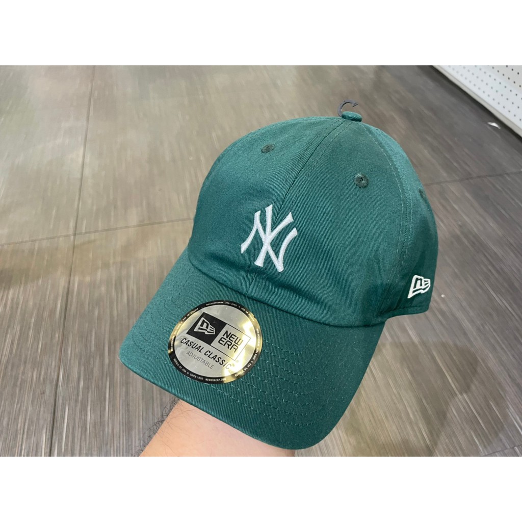 NEW ERA CASUAL CLASSIC 紐約洋基 休閒帽 鴨舌帽 深綠 運動帽 穿搭 NE 12712398