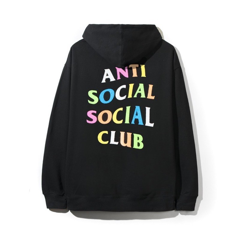 AntiSocialSocialClub Rainbow Black Hoodie XL 全新現貨SS19 帽T