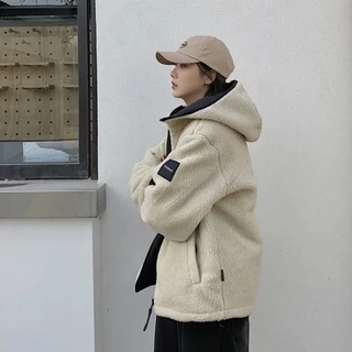 【FJstore】韓國代購 COVERNAT 羊羔毛 兩穿 雙面外套 連帽款/無帽款 尼龍 防風 拉鍊外套 男外套