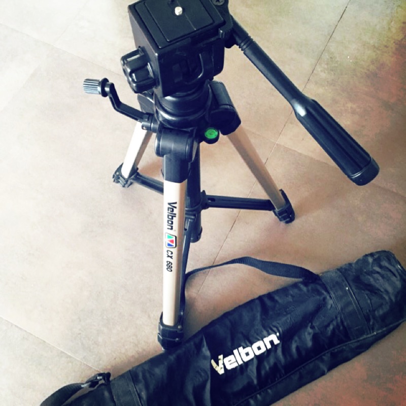 Camera Tripod Velbon Cx680 三腳架 鋁合金 雙向油壓 蝦皮購物