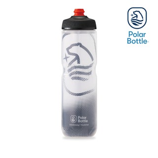 Polar Bottle 24oz 雙層保冷噴射水壺 BIG BEAR 白-灰 / 單車水壺 自行車水壺 保冷水壺