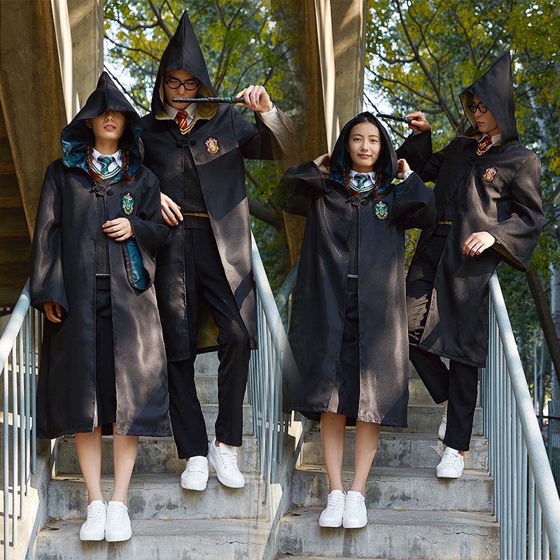 哈利波特魔法袍披風 Harry Potter全套格蘭芬多Cosplay服裝 校服班服畢業服學院服斯萊特林鬥篷 | 蝦皮購物