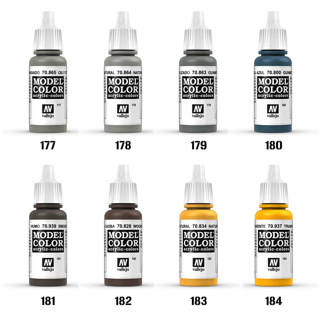 西班牙 Acrylicos Vallejo AV水漆 模型色彩 177-184 新手入門最適用 | 蝦皮購物