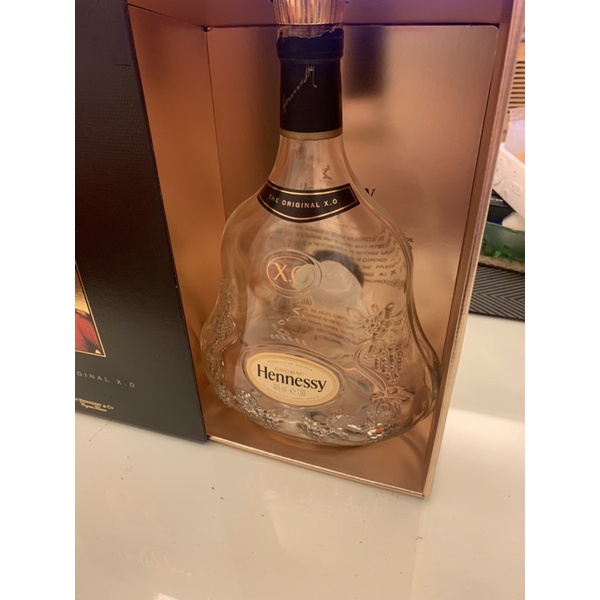 現貨】空瓶含外紙盒軒尼詩XO 700ml Hennessy 空玻璃瓶可放放茶當居家