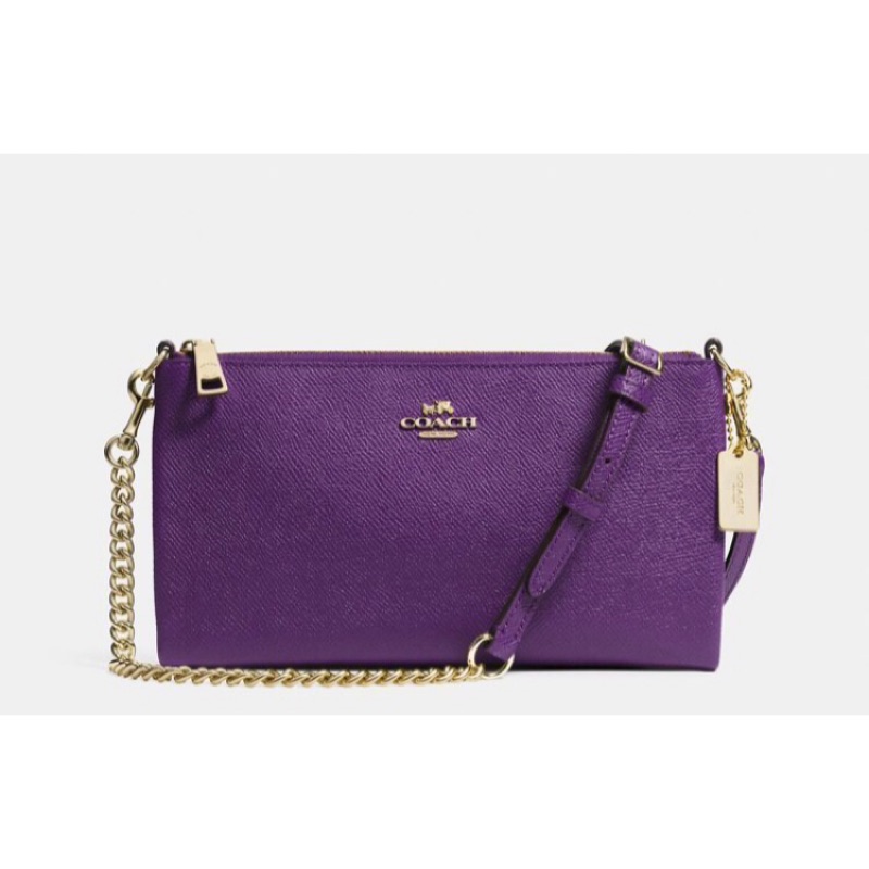COACH 52385 KYLIE CROSSBODY LEATHER BAG 紫色小斜背包 | 蝦皮購物