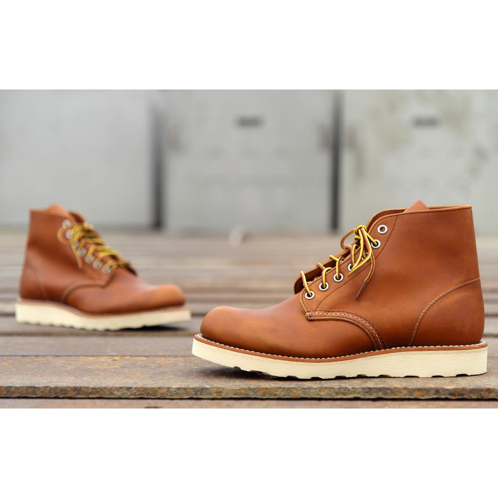 經典圓頭 Red Wing『Round Toe』系列 9107 六吋工作靴 原木棕