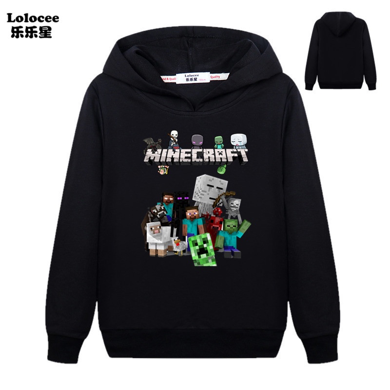【現貨】我的世界連帽衛衣男孩春秋季中小學生Minecraft 遊戲衣服薄款外套兒童衣服 | 蝦皮購物