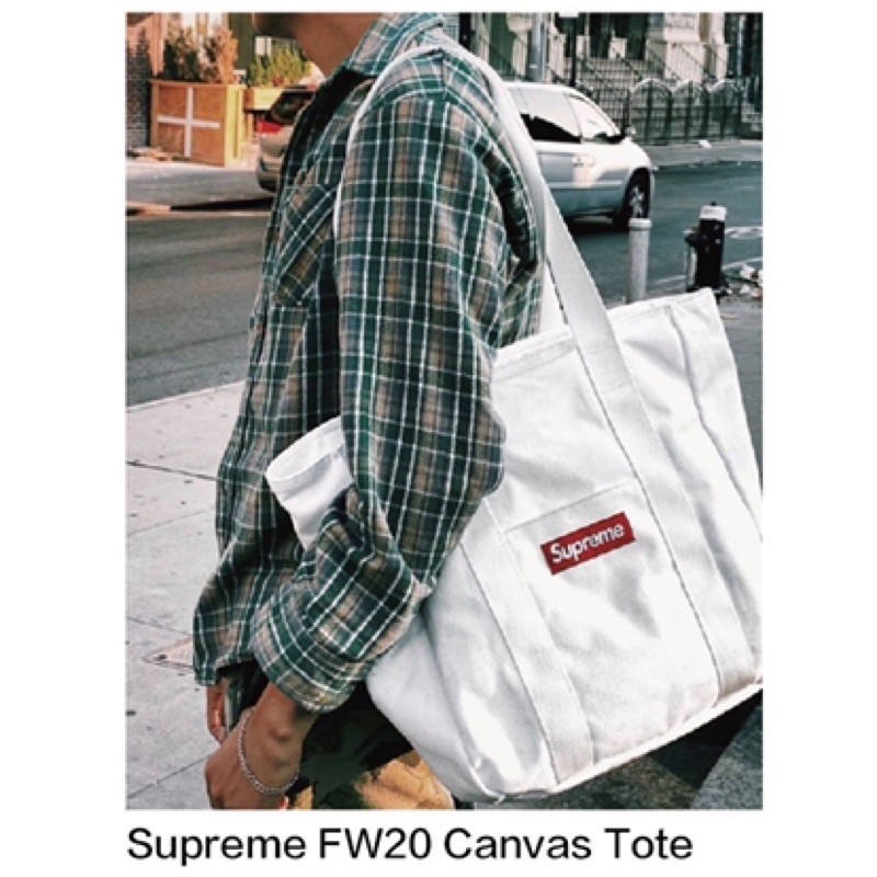 全場最低價🔥Supreme 20FW CANVAS TOTE 托特包現貨只有一個立馬出貨