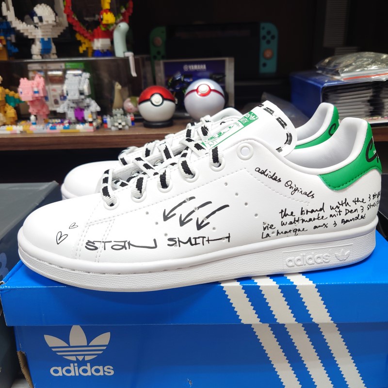 小八】Adidas Stan Smith White 白綠塗鴉GV9800 | 蝦皮購物