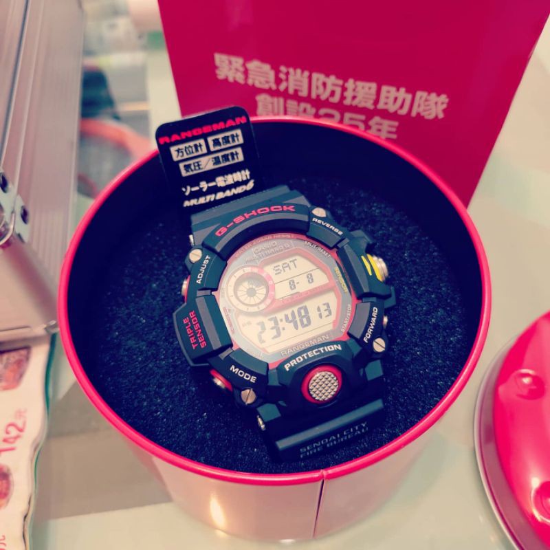 CASIO G-SHOCK GW-9400NFST 電波貓 緊急消防援助隊 25th 仙台市消防局