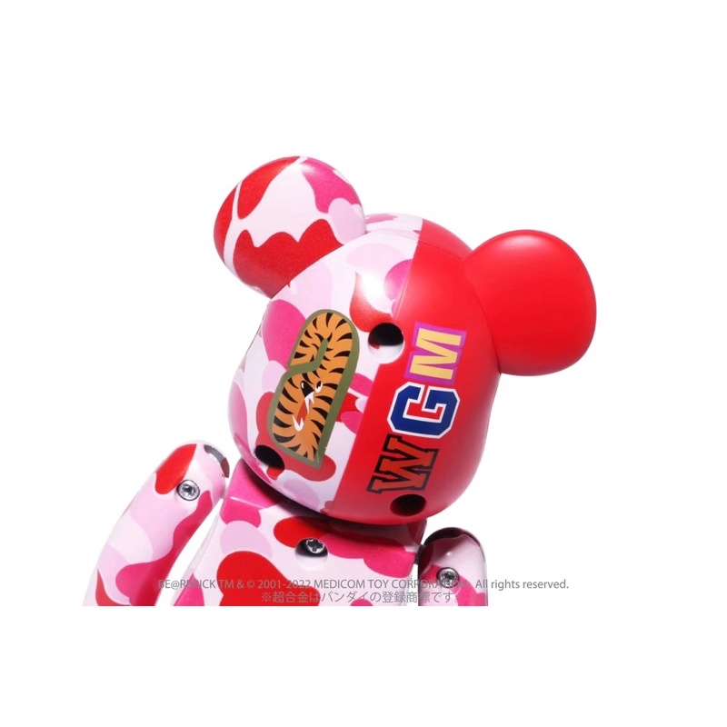 現貨Be@rbrick BAPE® ABC CAMO SHARK PINK / BLUE 200% 超合金粉藍