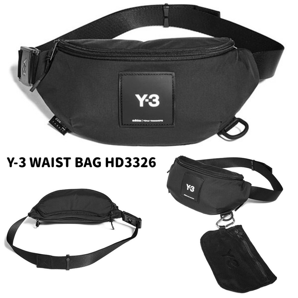 全新正品 「代購」 Y-3 WAIST BAG HD3326 Y3山本耀司 機能型 腰包 經典Logo 黑色