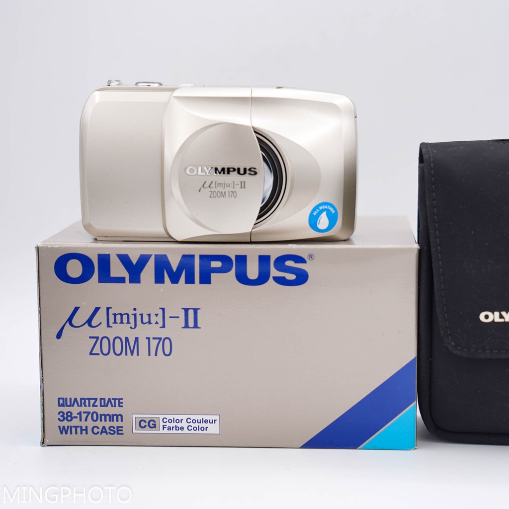 完售] Olympus µ [mju:]-II zoom 170 銀色傻瓜相機底片相機全新機135