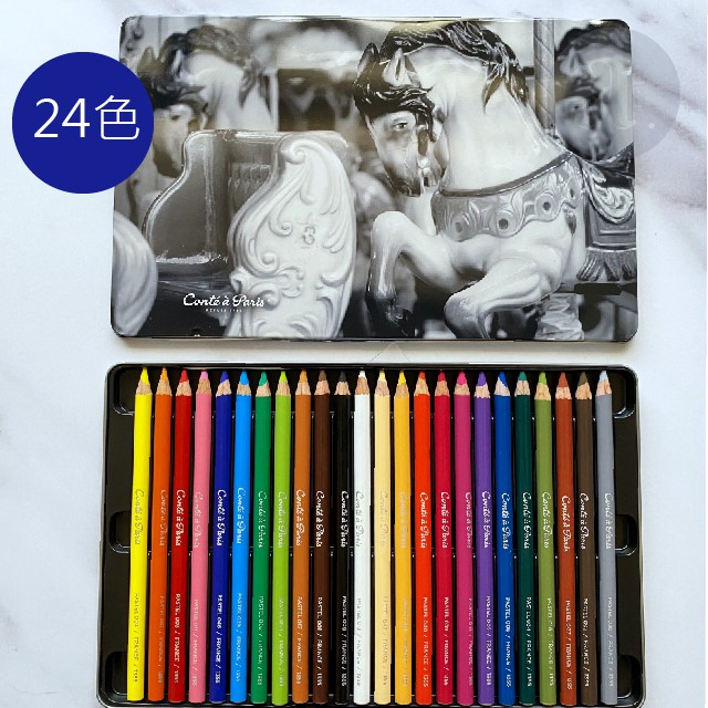 a.select】法國康緹Conte a Paris 粉彩色鉛筆組合24/48色| 蝦皮購物
