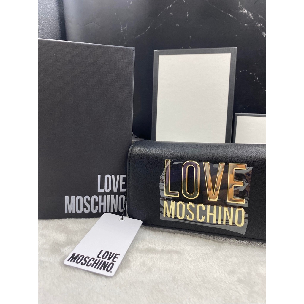 【直播限定加購】台灣現貨 LOVE MOSCHINO經典金LOGO WOC鏈包 小包 斜背包 女生包包 冬季新品