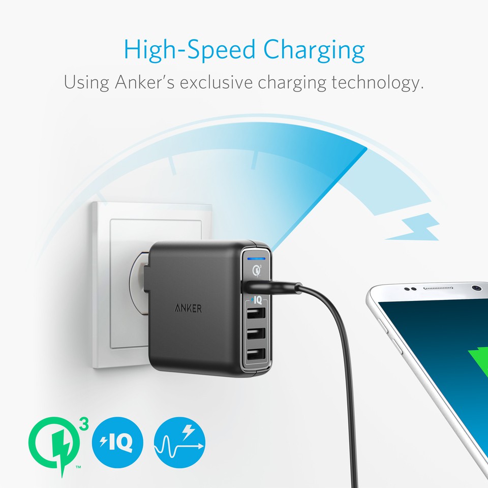 水貨天國~父親節精選產品~現貨特賣~ANKER PowerPort Speed 4 四孔QC3.0