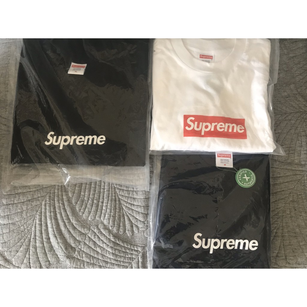 Supreme Box Logo L/S Tee Black Large 美品-