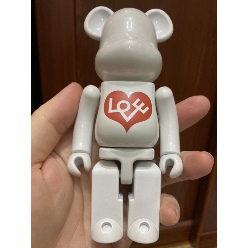 正貨  超合金BE@RBRICK Bearbrick超合金 LOVE BIANCO 白愛心熊200% 庫柏力克熊