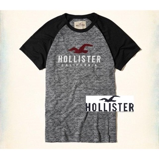 A&F副牌HCO真品Hollister Colorblock Logo Graphic Tee拼接短T-灰 | 蝦皮購物