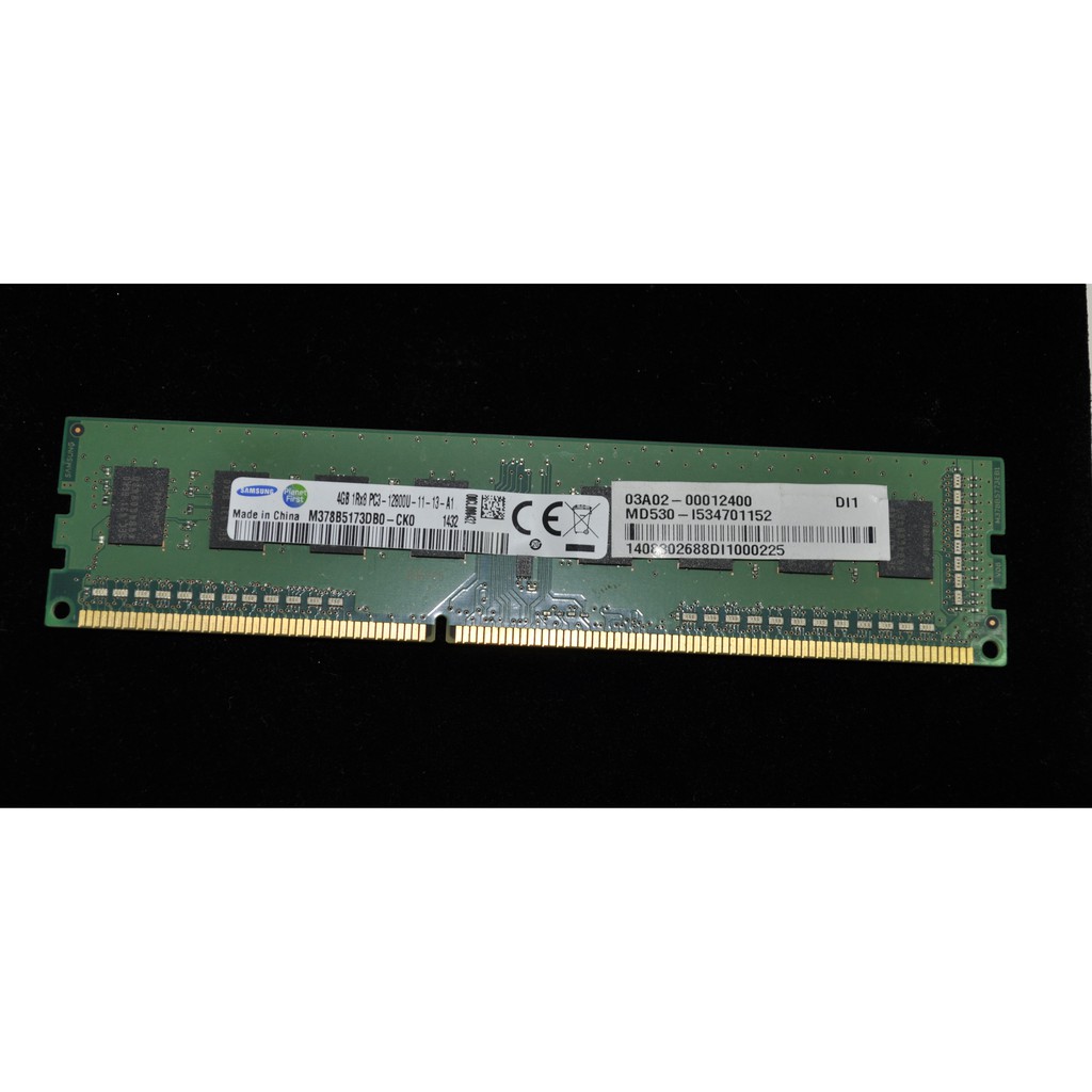 Samsung 三星 PC3-12800U (DDR3-1600) M378B5173DB0-CK0 4G 單面顆粒 | 蝦皮購物