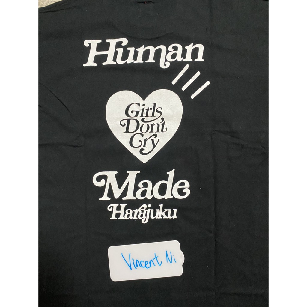 全新現貨Human Made Girls Don't Cry Harajuku 原宿TEE 聯名短tee XL